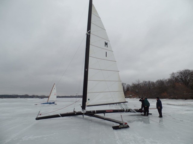 "Phantom" Class A stern steerer on Bald Eagle Lake - 2/20/16 picture 1